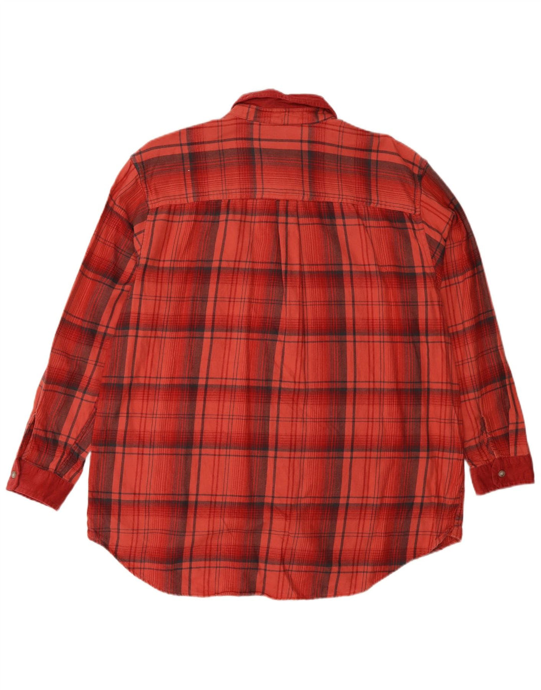 Camicia di flanella da donna EDDIE BAUER UK 16 Cotone a quadri rossi grandi