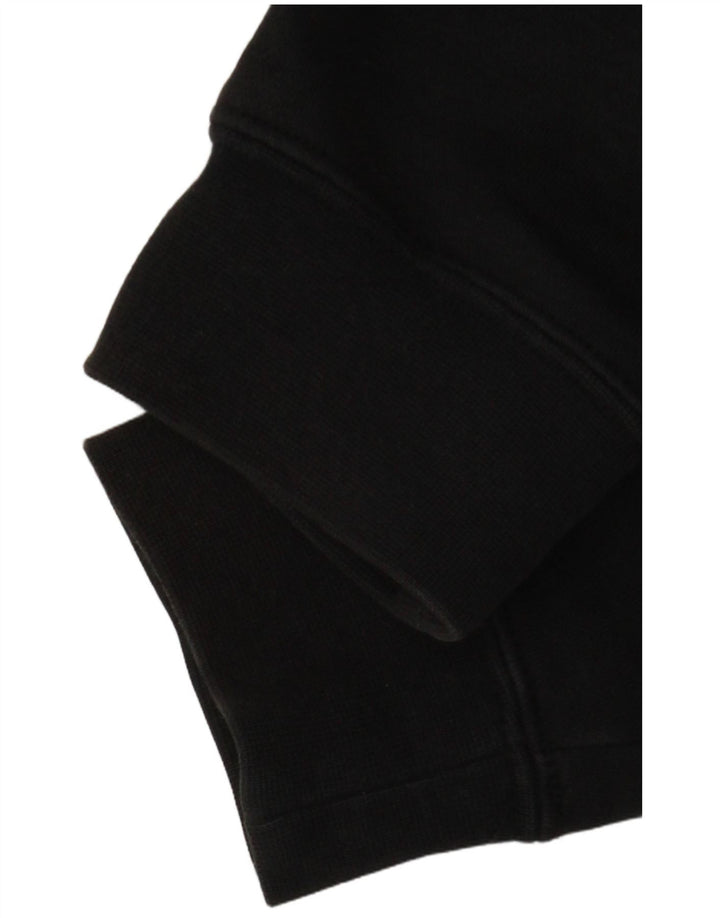 Felpa con cappuccio e zip Nike da uomo piccola in cotone nero
