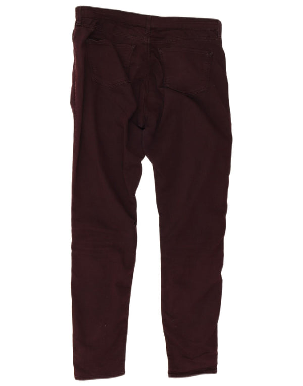 Jeans skinny Leigh rivestiti da donna Topshop W30 L28 cotone bordeaux