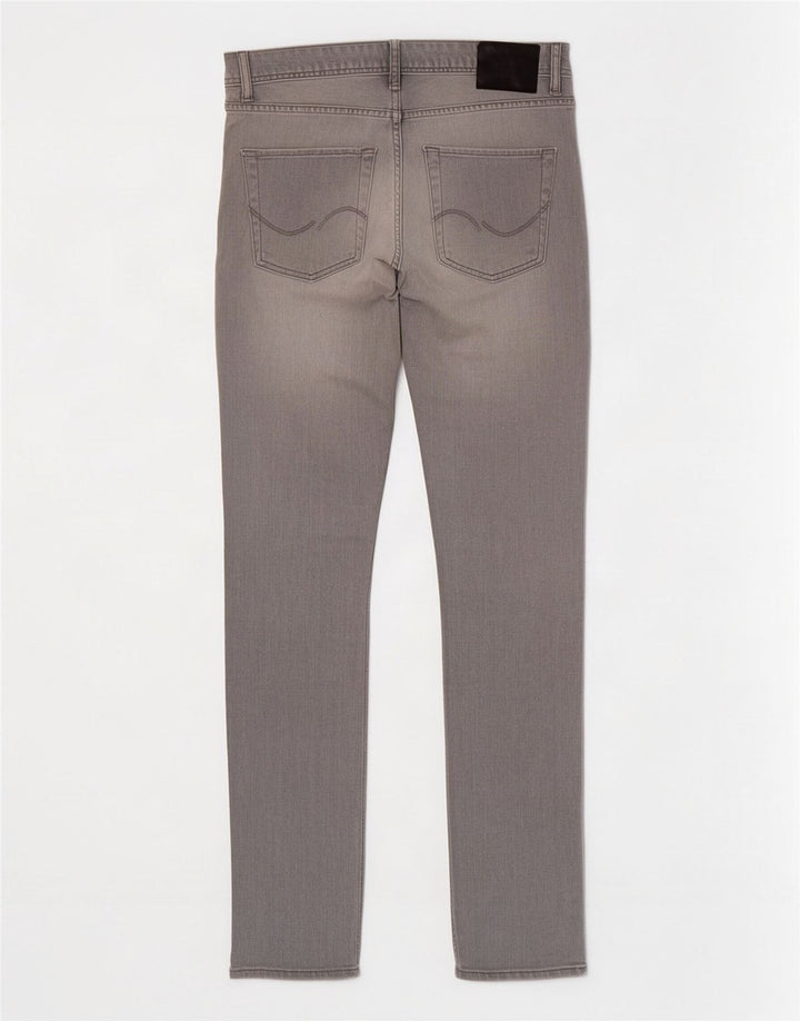 Jack & Jones Uomo Tim Slim Jeans W30 L34 Cotone Grigio