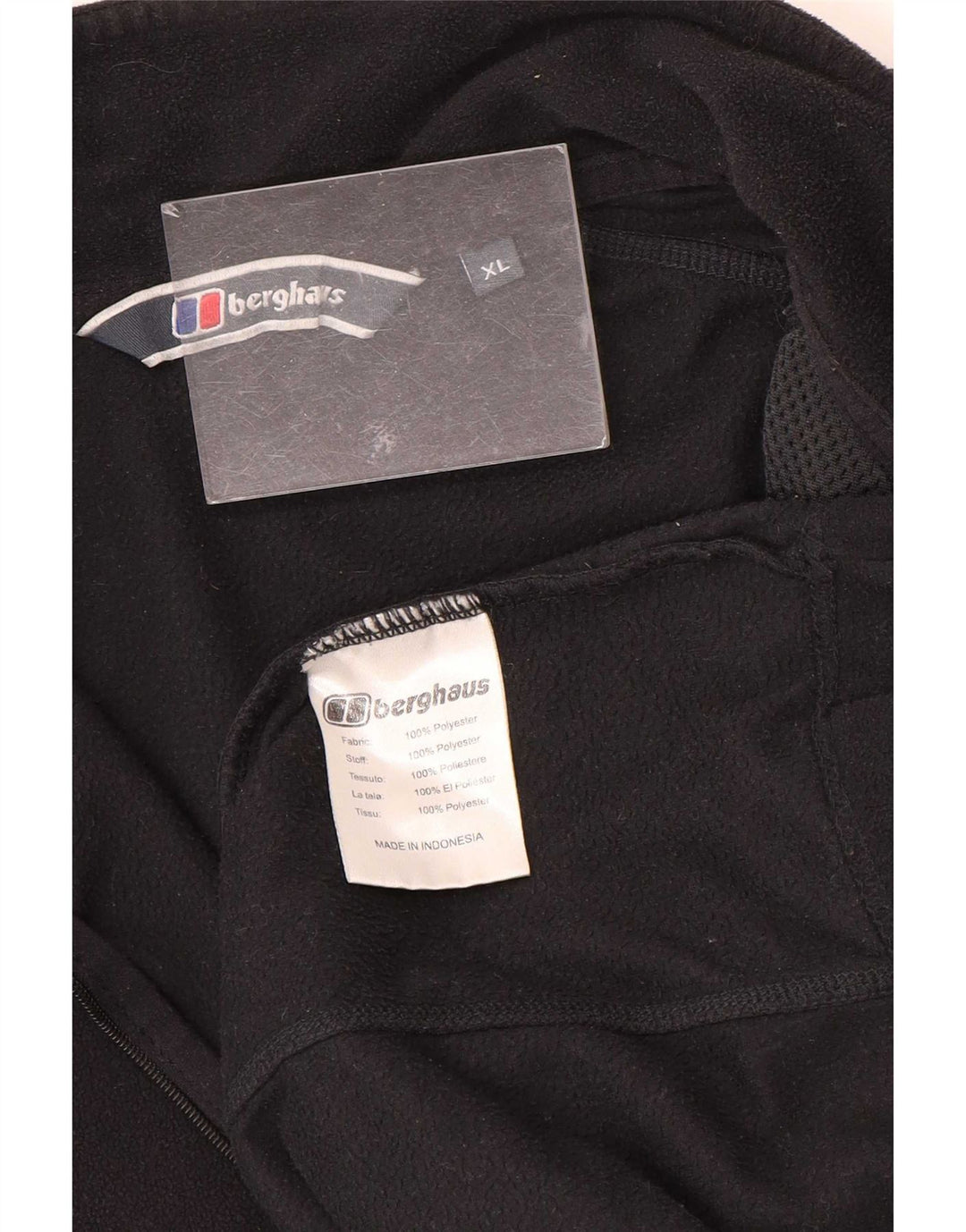 Maglione in pile da uomo Berghaus con zip e collo XL poliestere nero