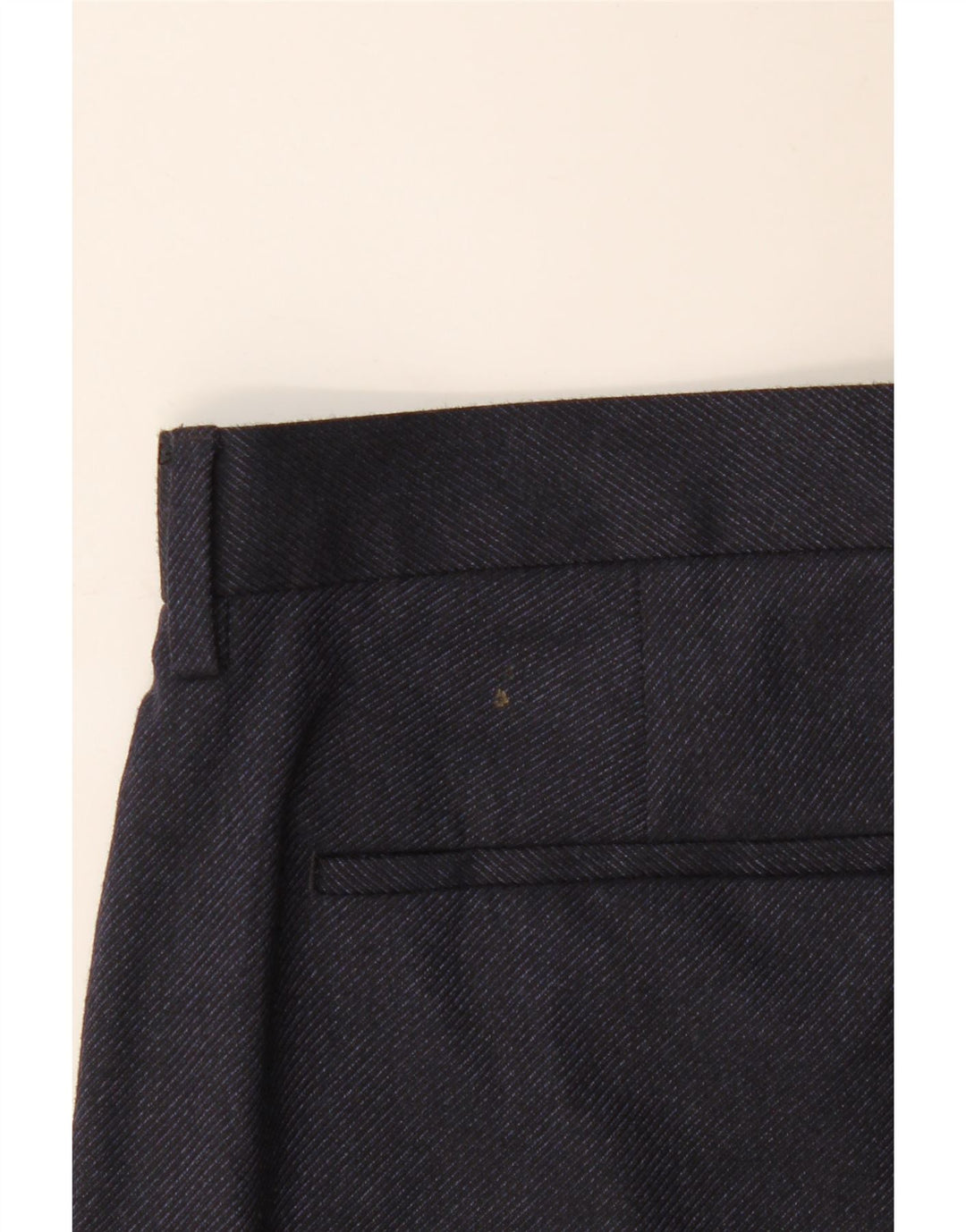 Pantaloni da abito vestibilità regolare Marks & Spencer da uomo W36 L29 poliestere blu navy