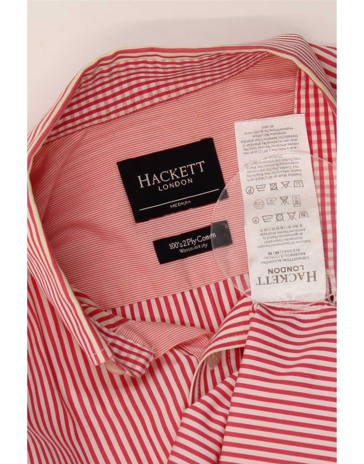 Camicia da uomo Hackett in cotone a righe rosse medie