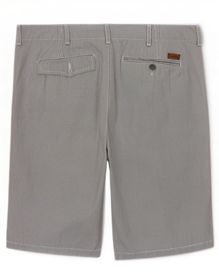 Pantaloncini chino da uomo Woolrich grandi W34 gessati grigi
