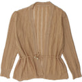 VINTAGE Womens Cardigan Sweater UK 14 Medium Beige Vintage Vintage and Second-Hand Vintage from Messina Hembry 