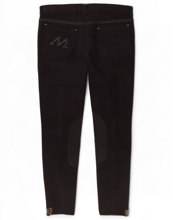 Musto Pantaloni skinny cropped da donna UK 16 Large W32 L26 Nero Sports