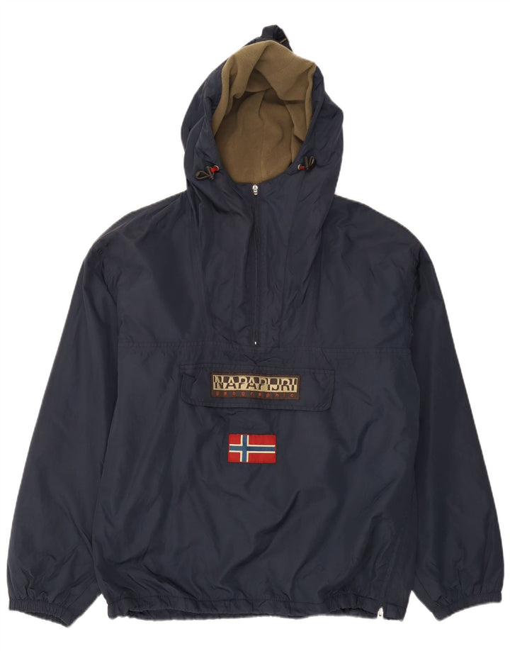 Giacca anorak da uomo con grafica geografica Napapijri UK 38 medio blu navy