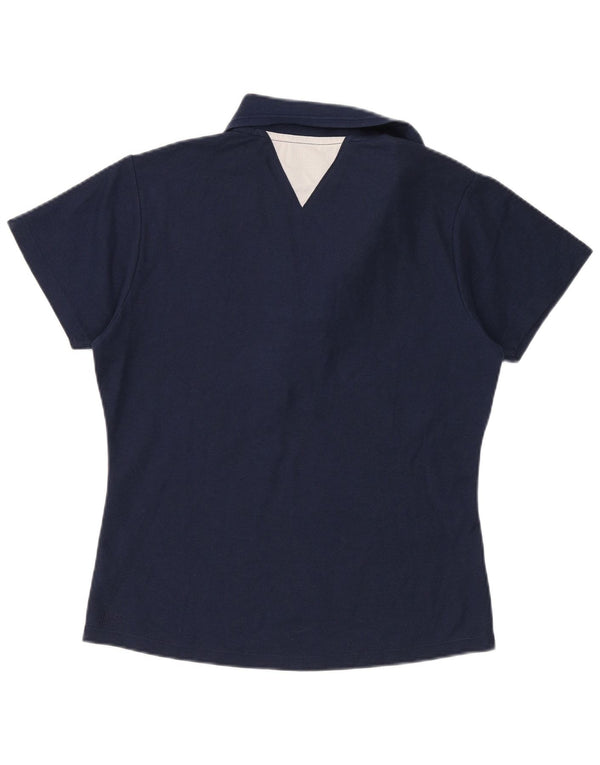 Polo Nike da donna Dri Fit UK 10/12 cotone blu navy medio