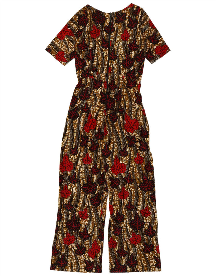 Tuta da donna vintage UK 12 media floreale multicolore