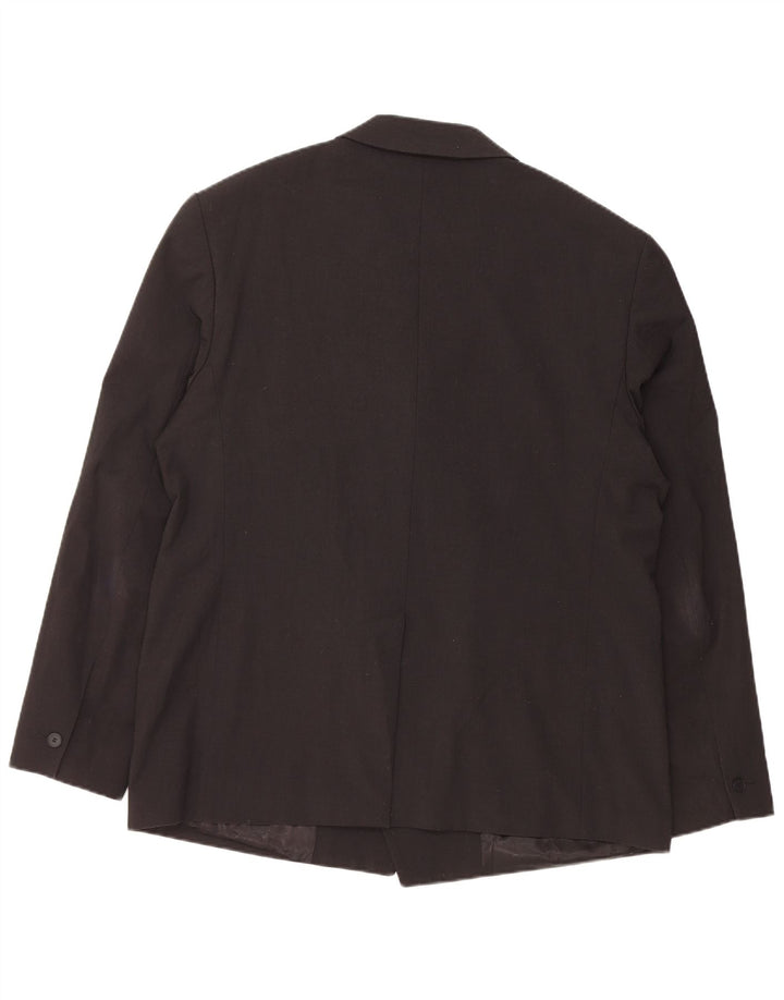 Giacca blazer doppiopetto da uomo Zara EU 52 grande lana nera
