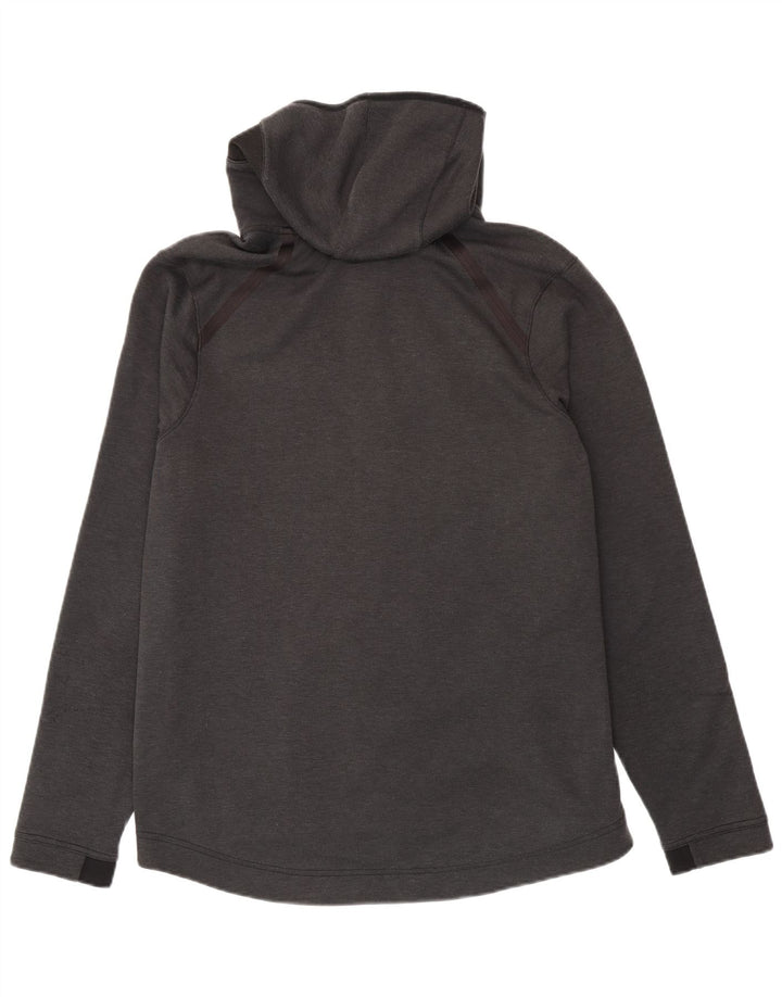 Felpa con cappuccio e zip grafica NBA da uomo, grande, in poliestere color block grigio