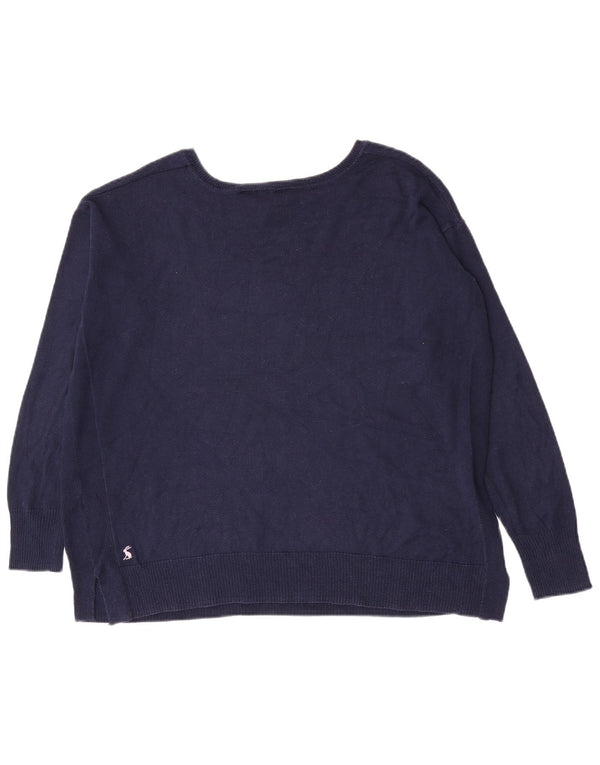 Joules Maglione da donna oversize con scollo a barca UK 12 Medio Blu navy