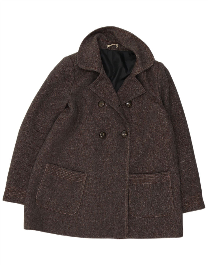 Cappotto da marinaio vintage da donna UK 18 XL Marrone