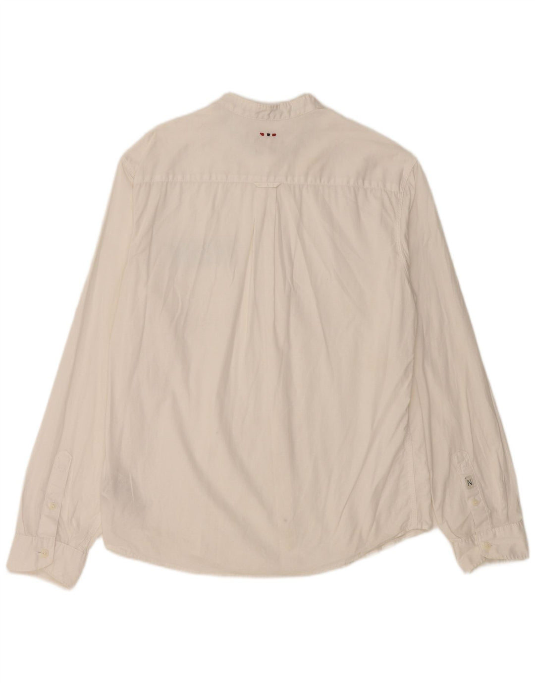 Camicia NAPAPIJRI da uomo con vestibilità regolare geografica, cotone bianco medio