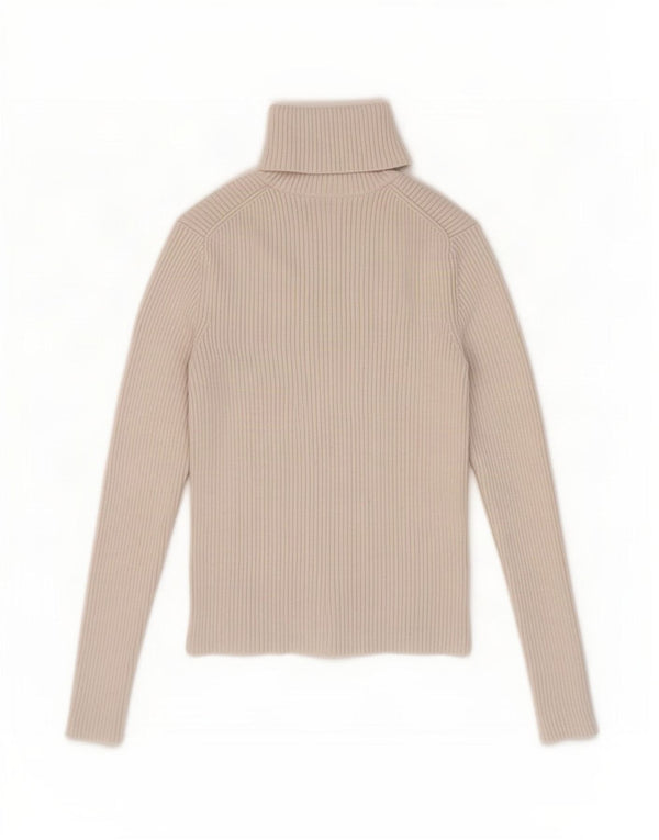 Top corto in camicetta corta da donna Zara UK 8 piccolo beige