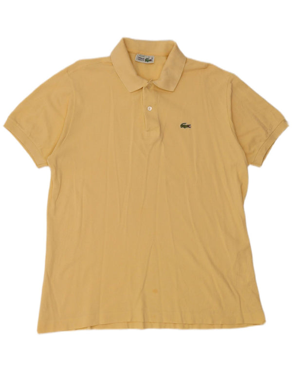 Polo da uomo LACOSTE taglia 6 XL in cotone giallo