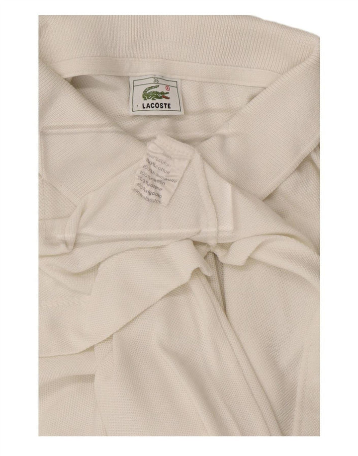 LACOSTE Womens Polo Dress Size 36 Small White Cotton