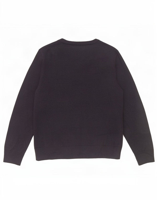 Maglione maglione con scollo a V da donna Marks & Spencer UK 10 piccolo blu navy