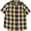 Camicia Wrangler da uomo a maniche corte, vestibilità regolare, grande, in cotone a quadretti gialli