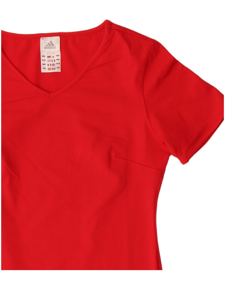 T-shirt da donna Adidas Top UK 12 medio rosso poliestere