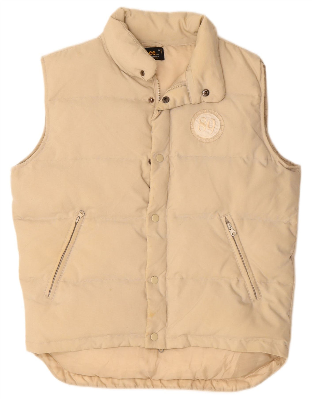 Gilet imbottito da uomo Lee UK 38 Beige medio Poliammide