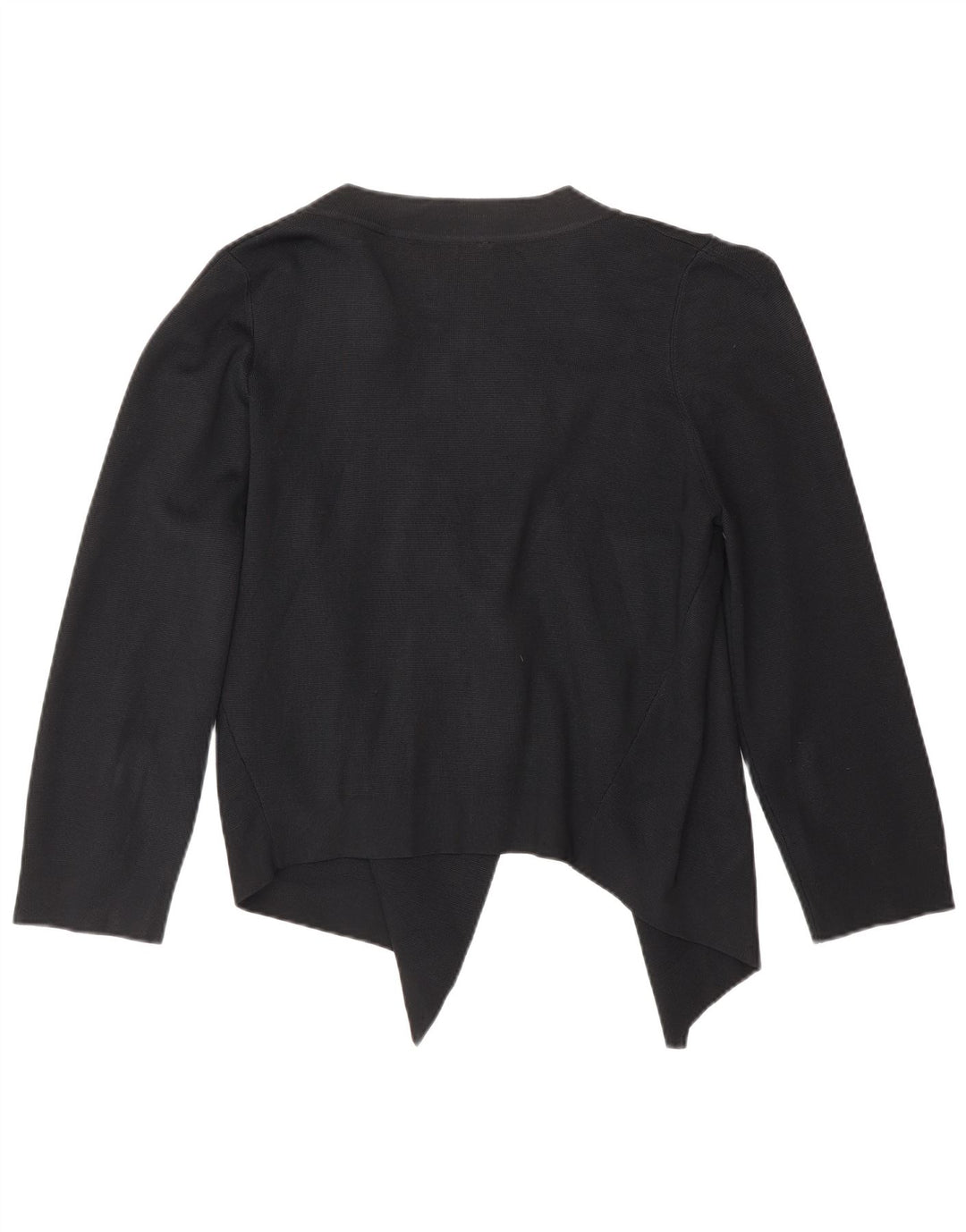 Maglione Bolero aperto da donna Benetton UK 16 grande viscosa nera