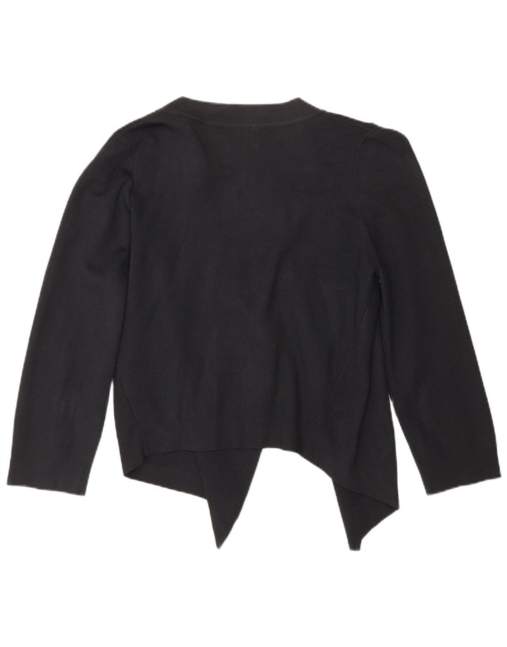 Maglione Bolero aperto da donna Benetton UK 16 grande viscosa nera