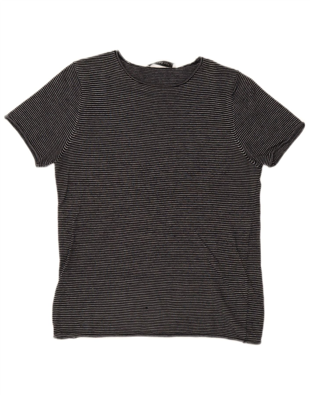 T-shirt Zara da donna Top UK 12 media blu navy a righe