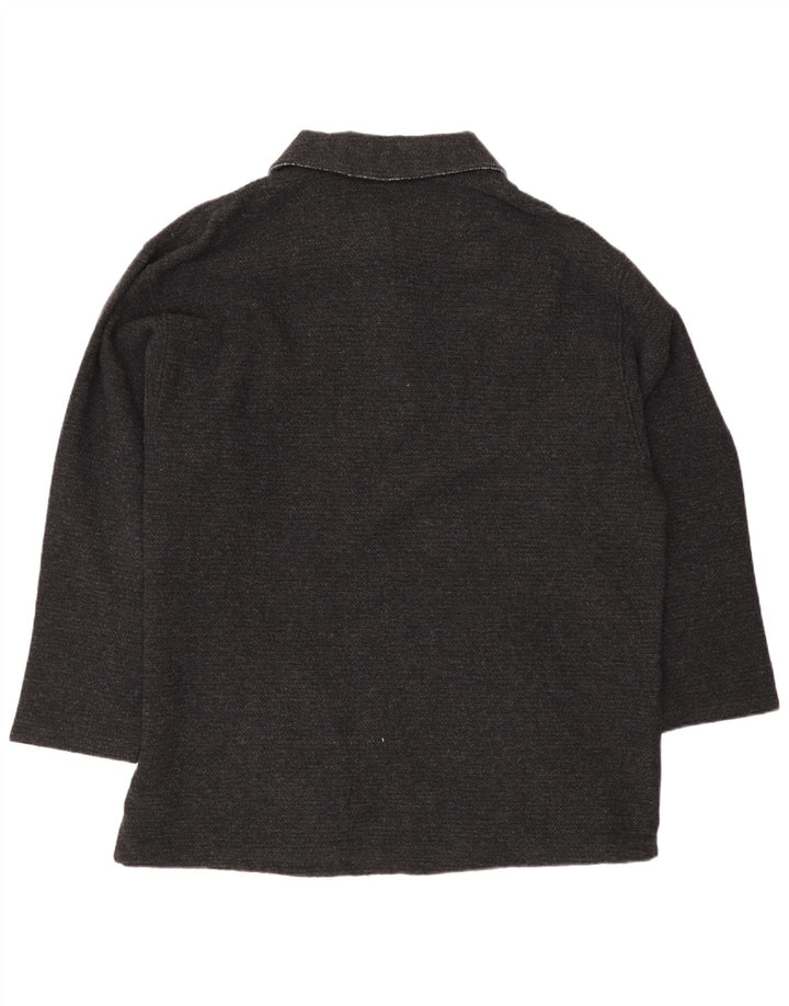 Maglione country da uomo con collo alto IT 50 lana grigio medio