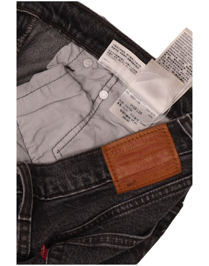 Jeans dritti Levi's 501 da donna W28 L28 cotone grigio