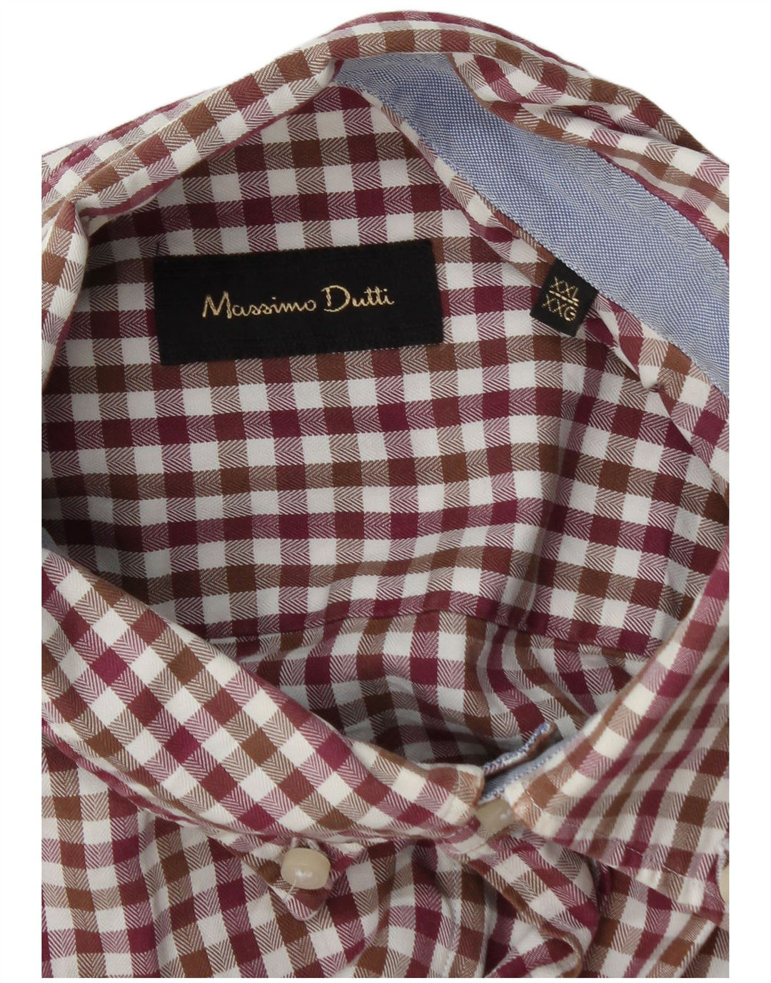 Camicia da uomo in flanella di Massimo Dutti 2XL a quadretti bordeaux