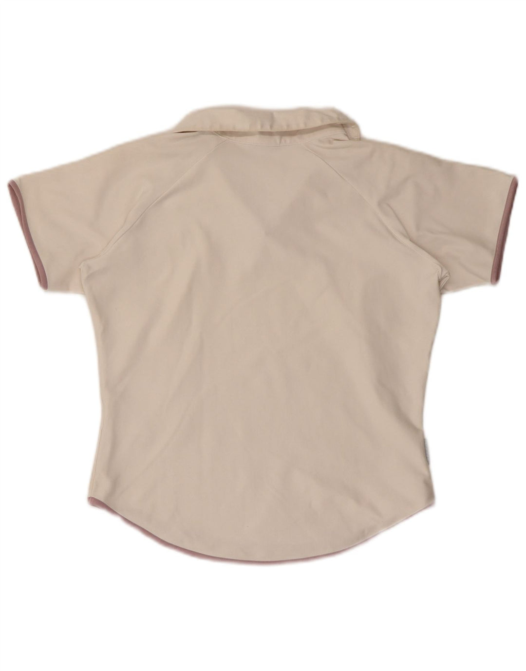 Polo NIKE Dri Fit Crop da donna US 8/10 poliestere bianco medio