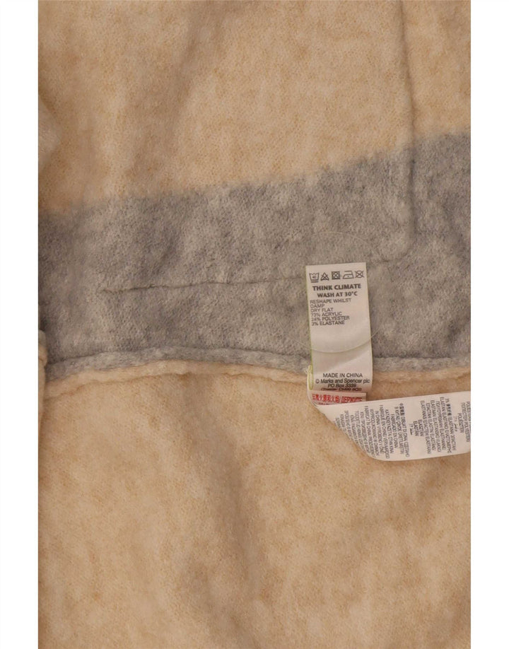 Maglione cardigan oversize da donna Marks & Spencer UK 10 piccolo Beige