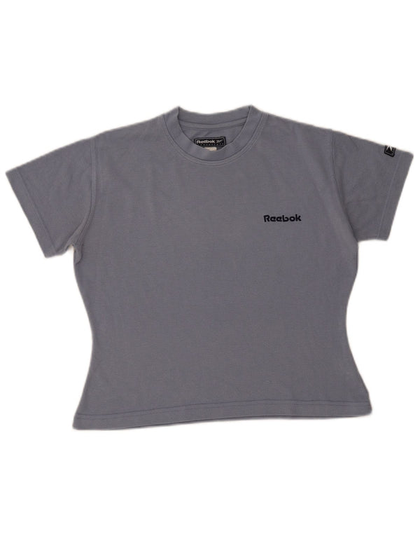 T-shirt corta Reebok da donna UK 10 piccola grigia