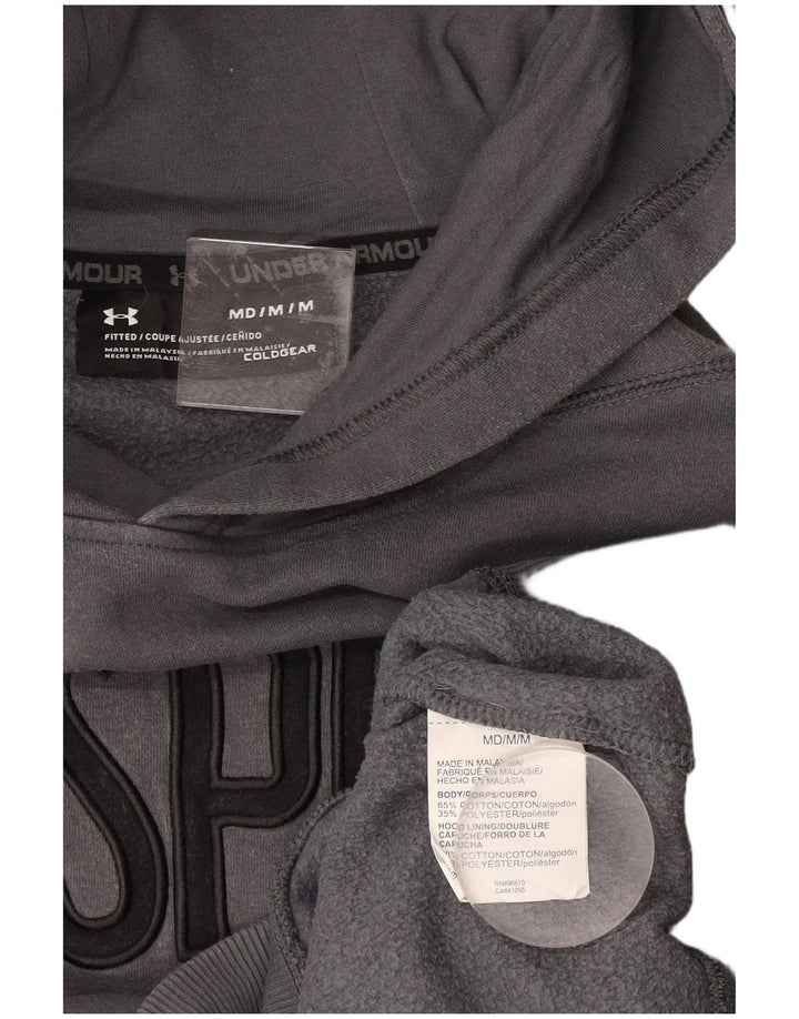 Felpa con cappuccio grafica da uomo Under Armour in cotone grigio medio
