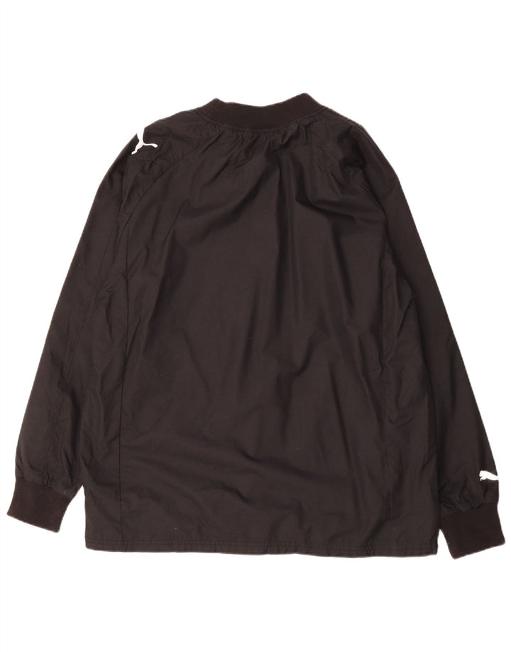 PUMA Top grafico da uomo a maniche lunghe in poliestere nero medio