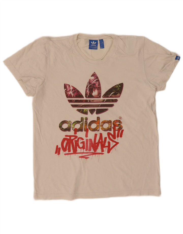 T-shirt grafica da uomo ADIDAS Top piccola bianca