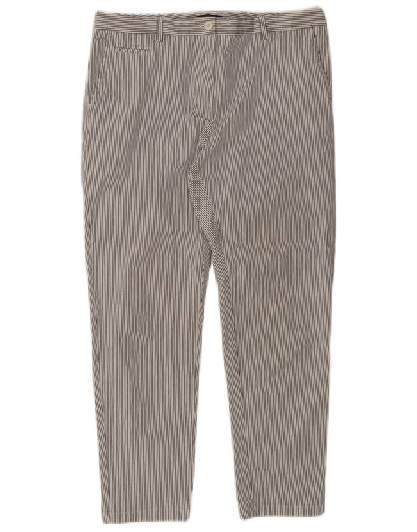 Pantaloni chino da donna Marks & Spencer UK 16 Large W36 L28 a righe bianche