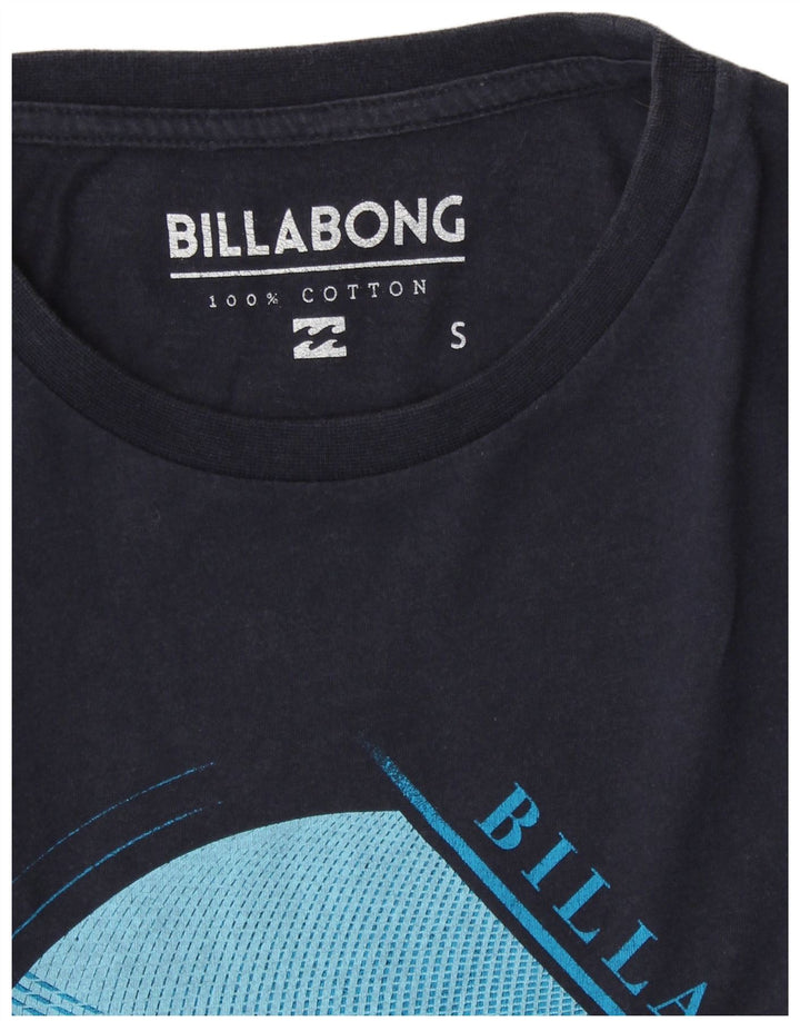 BILLABONG Mens Graphic T-Shirt Top Small Navy Blue