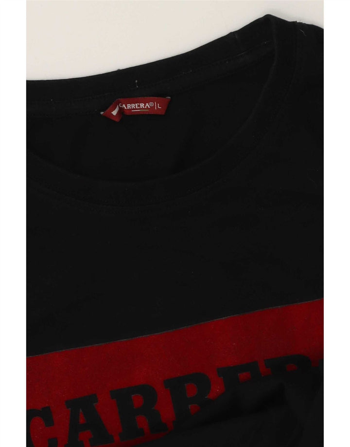 T-shirt grafica da uomo Carrera Top grande nera