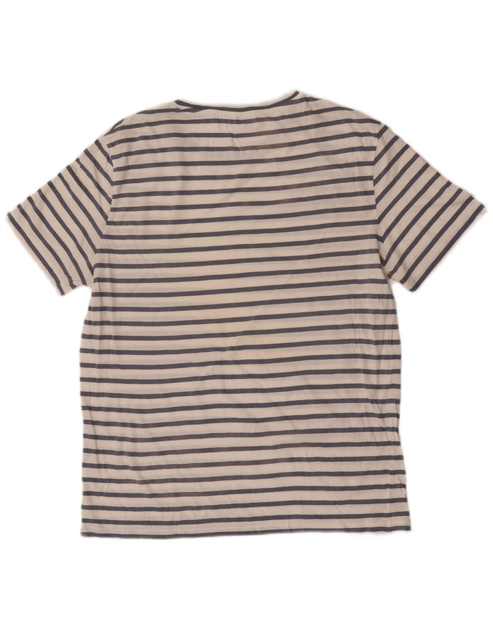 T-shirt da uomo COS Top in cotone a righe bianche grandi