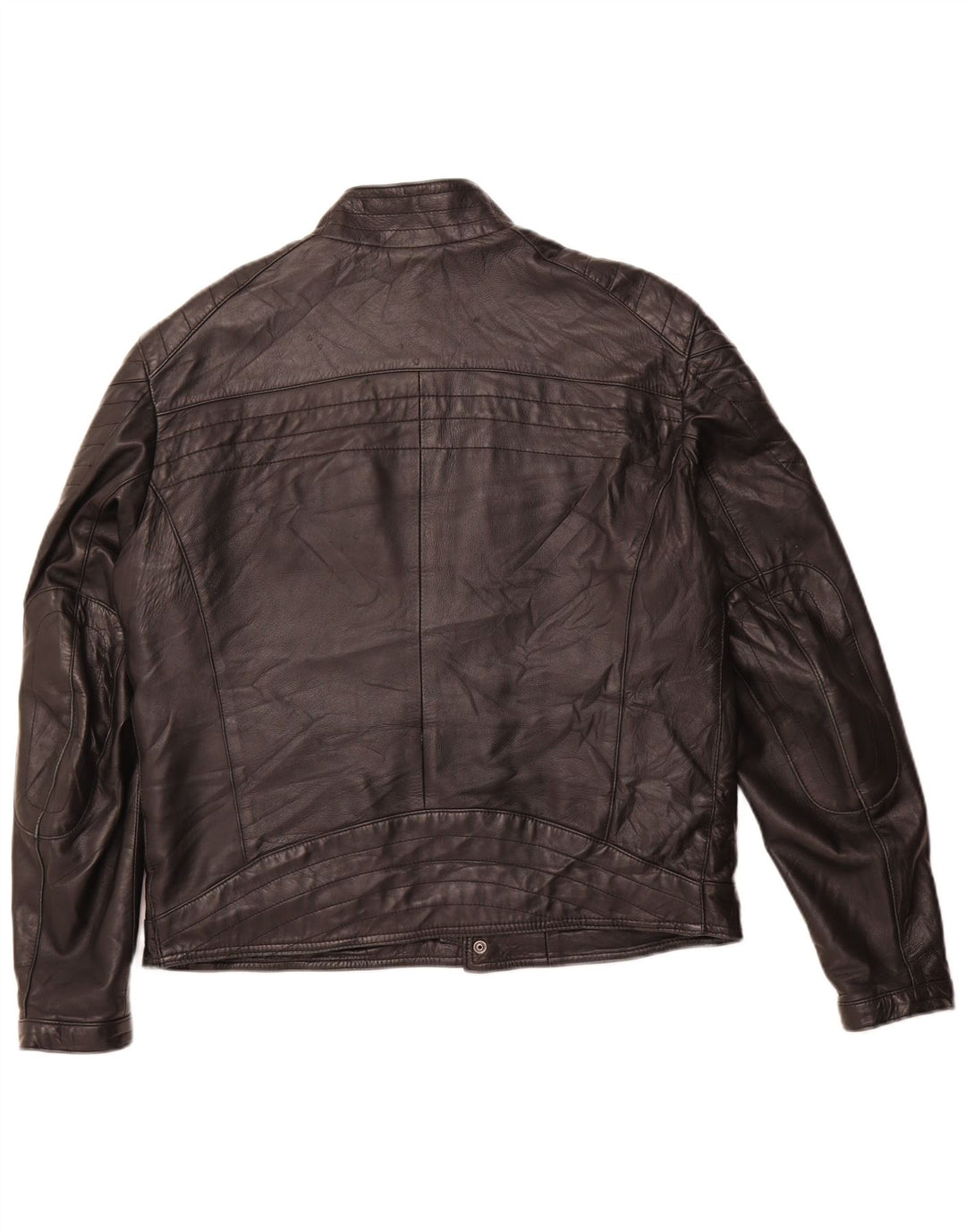 Giacca da pilota in pelle da uomo VINTAGE IT 54 2XL Pelle nera