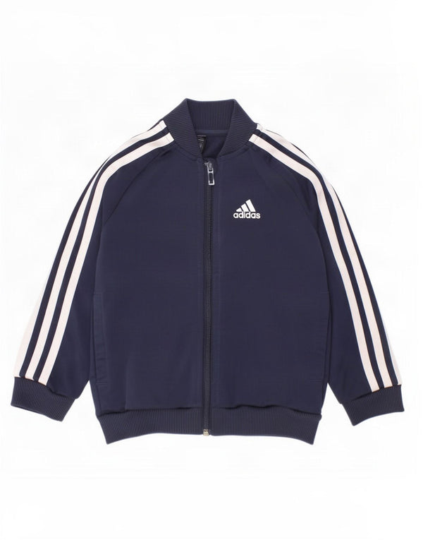 Giacca da tuta da ragazzo Adidas 3-4 anni in poliestere blu navy