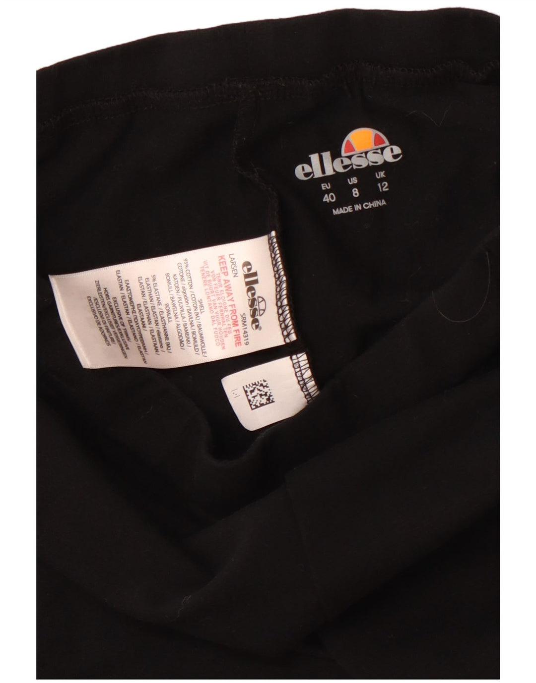 Pantaloncini sportivi da donna ELLESSE UK 12 cotone nero medio