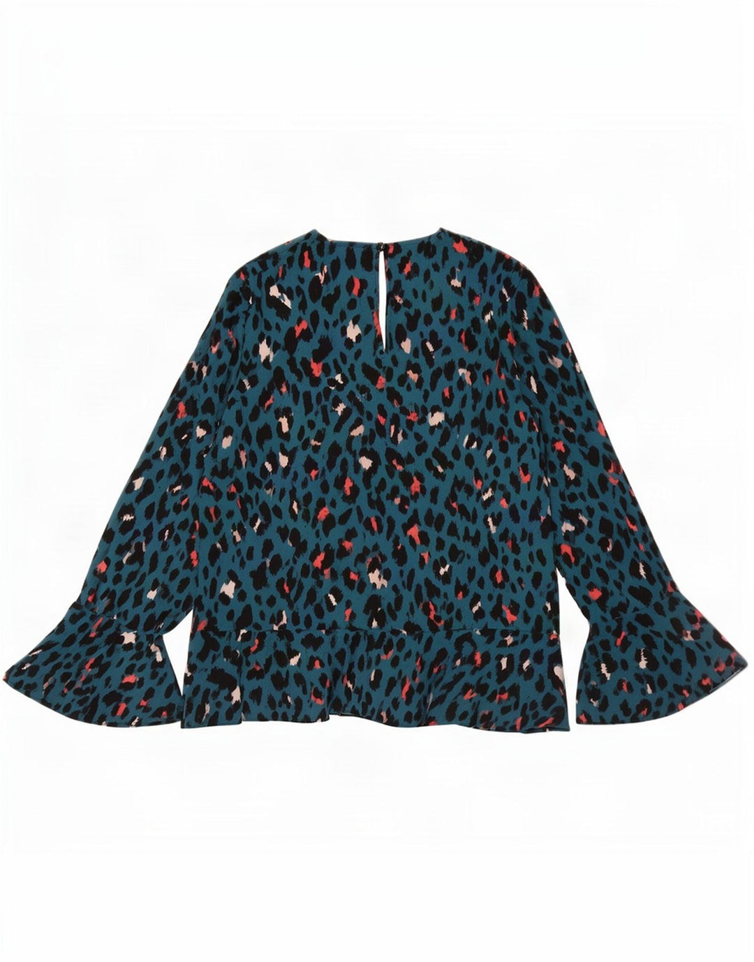 Top camicetta a maniche lunghe da donna Coast UK 14 Grande poliestere screziato blu