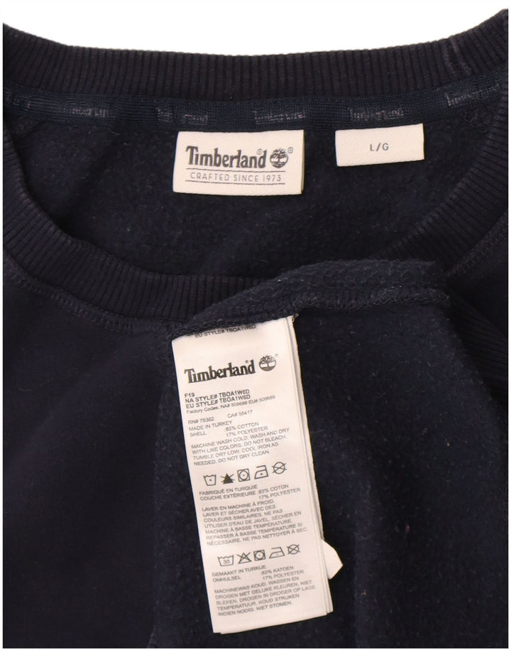 Timberland Felpa da uomo Maglione grande in cotone blu navy