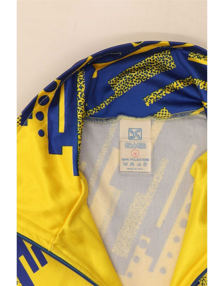 Giacca da ginnastica grafica da uomo Essegi in poliestere geometrico giallo medio