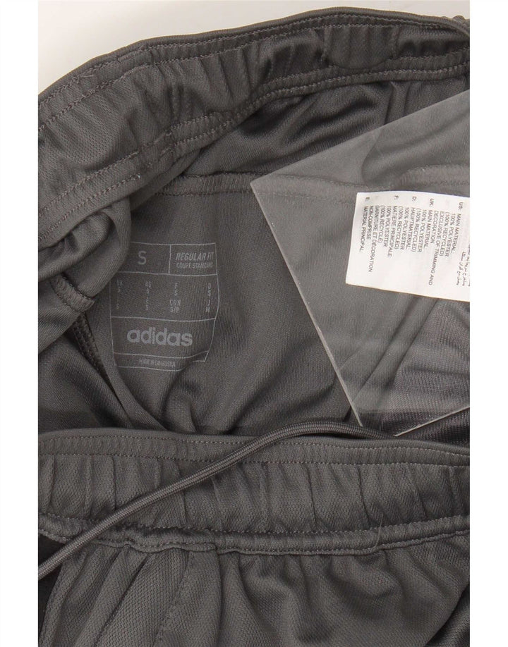 Pantaloncini sportivi Adidas da uomo con vestibilità regolare, piccoli, in poliestere grigio