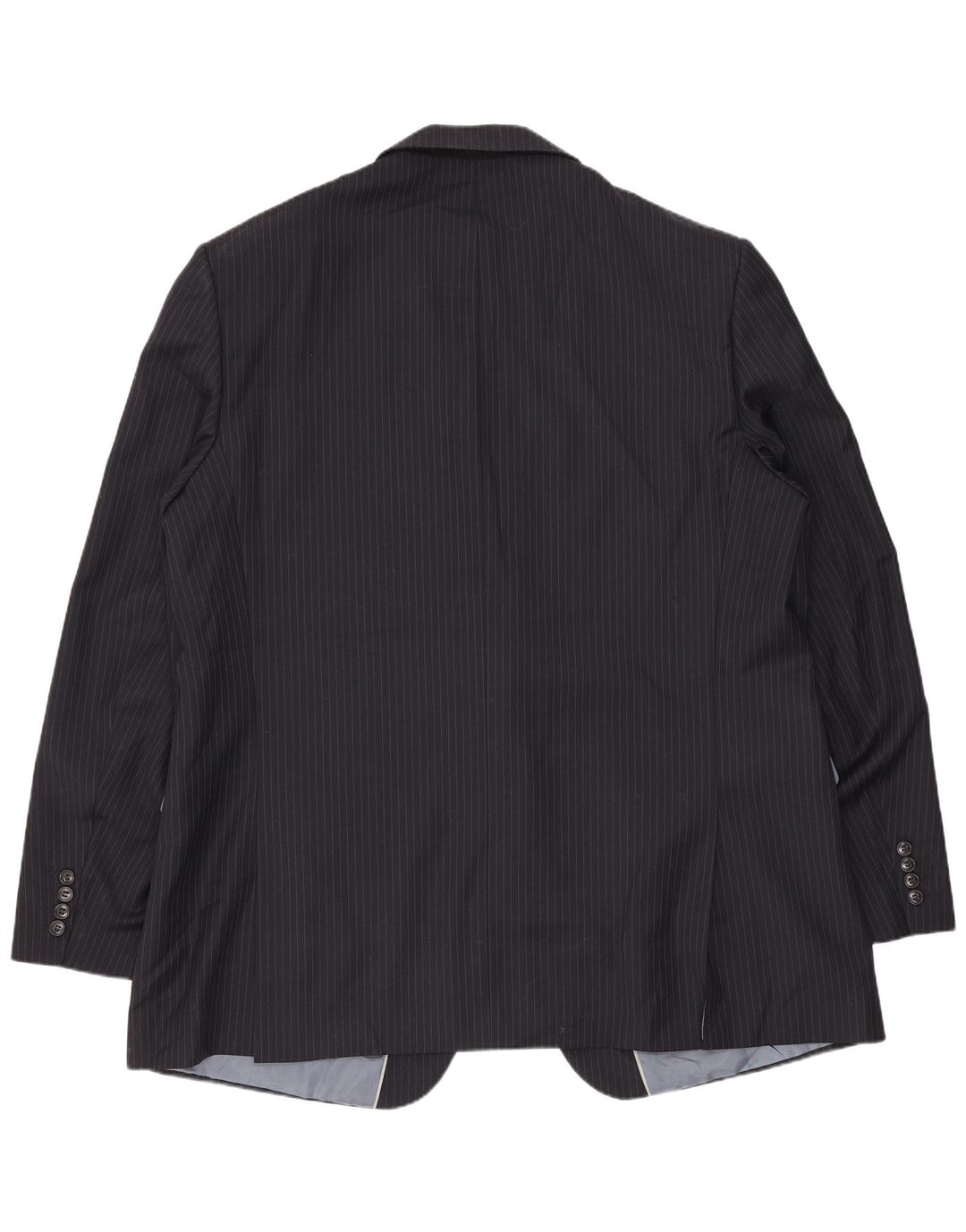 Giacca blazer lunga da uomo Marks & Spencer UK 48 2XL Gessato blu navy