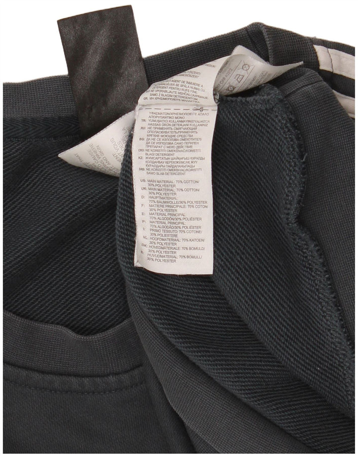 Felpa Adidas da uomo del Real Madrid, grande, in cotone grigio